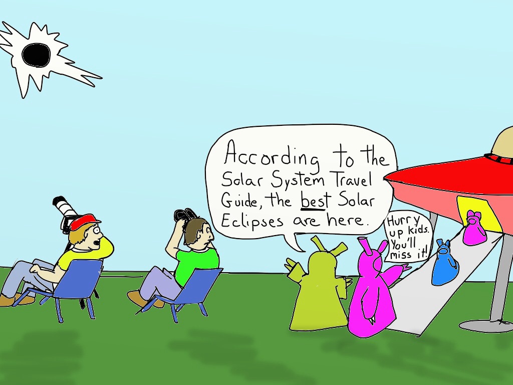 Solar Eclipse Travel Cartoons